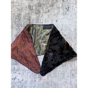 VTG Velvet Burnout Scarf Mary Lynn O’Shea Vermont Art Boho Lagenlook Handmade